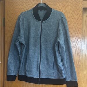 Alfani Gray Zip-Up Jacket, Front Pockets, Size XL.